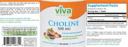 Label for Choline 500 mg
