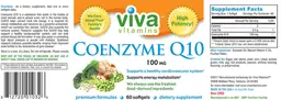 Label for Coenzyme Q10 100 mg