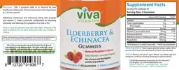 Label for Elderberry & Echinacea Gummies Natural Raspberry Flavor