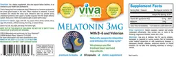 Label for Melatonin 3 mg