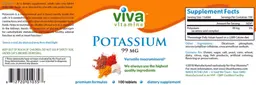 Label for Potassium 99 mg