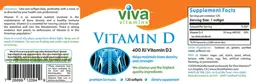 Label for Vitamin D 400 IU
