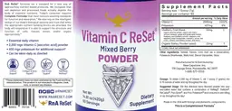 Label for Vitamin C ReSet Powder Mixed Berry
