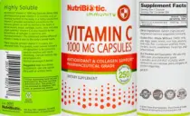Label for Vitamin C 1000 mg Capsules