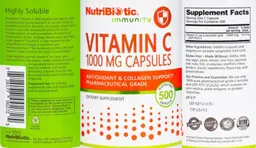 Label for Vitamin C 1000 mg Capsules