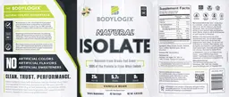 Label for Natural Isolate Vanilla Bean