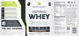 Label for Natural Whey Decadent Chocolate