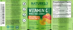 Label for Vitamin C Whole Food Gummies