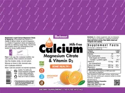 Label for Liquid Calcium Magnesium Citrate & Vitamin D3 Orange Flavor
