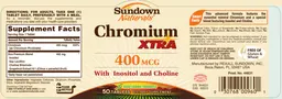 Label for Chromium Xtra 400 mcg