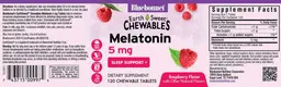 Label for Melatonin 5 mg Raspberry Flavor