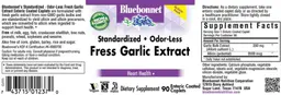 Label for Standardized Odor-Less Fresh Garlic Extract