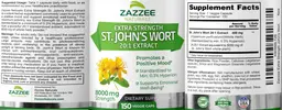 Label for Extra Strength St. John's Wort 20:1 Extract