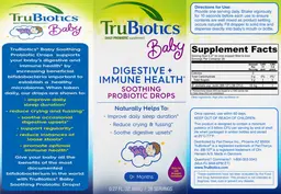 Label for Baby Soothing Probiotic Drops