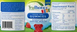 Label for Kids Sugar-Free Gummies Yummy Natural Strawberry Flavor