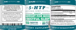 Label for 5-HTP 100 mg