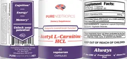 Label for Acetyl L-Carnitine HCL