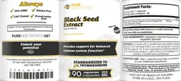 Label for Black Seed Extract 200 mg