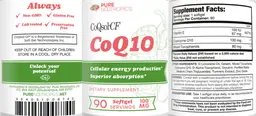 Label for CoQ10 100 mg
