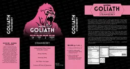 Label for Goliath Protein Gainer Strawberry