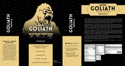 Label for Goliath Protein Gainer Vanilla