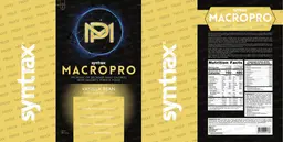 Label for MacroPro Vanilla Bean Flavored