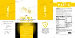 Label for Matrix Bananas & Cream
