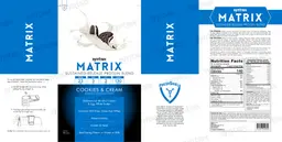 Label for Matrix Cookies & Cream