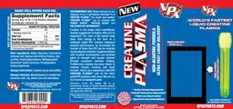 Label for Creatine Plasma Bubble Gum