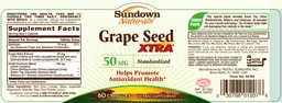 Label for Grape Seed Xtra 50 mg