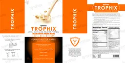 Label for Trophix Peanut Butter Wafer