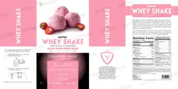 Label for Whey Shake Strawberry Shake