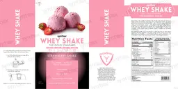 Label for Whey Shake Strawberry Shake