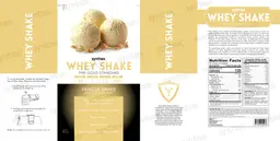 Label for Whey Shake Vanilla Shake