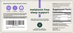 Label for Melatonin Free Sleep Support
