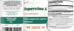 Label for Huperzine A 200 mcg