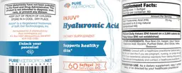 Label for Injuv Hyaluronic Acid 70 mg