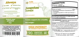 Label for Jiagulan Extract 450 mg