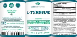 Label for L-Tyrosine 500 mg