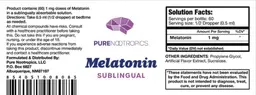 Label for Melatonin