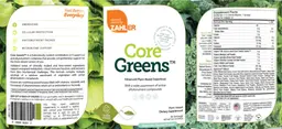 Label for Core Greens Spearmint Flavored