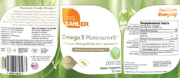 Label for Omega 3 Platinum+D