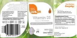 Label for Vitamin D3 5000 IU 125 mcg