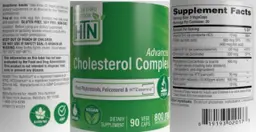 Label for Advanced Cholesterol Complex 800 mg
