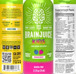 Label for BrainJuice Kids Dragon Berry