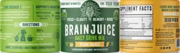 Label for BrainJuice Daily Drink Mix Peach Mango