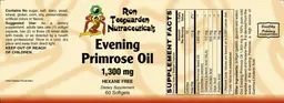 Label for Evening Primrose Oil 1,300 mg
