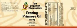 Label for Evening Primrose Oil 500 mg