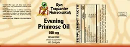 Label for Evening Primrose Oil 500 mg