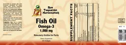 Label for Fish Oil Omega-3 1,000 mg